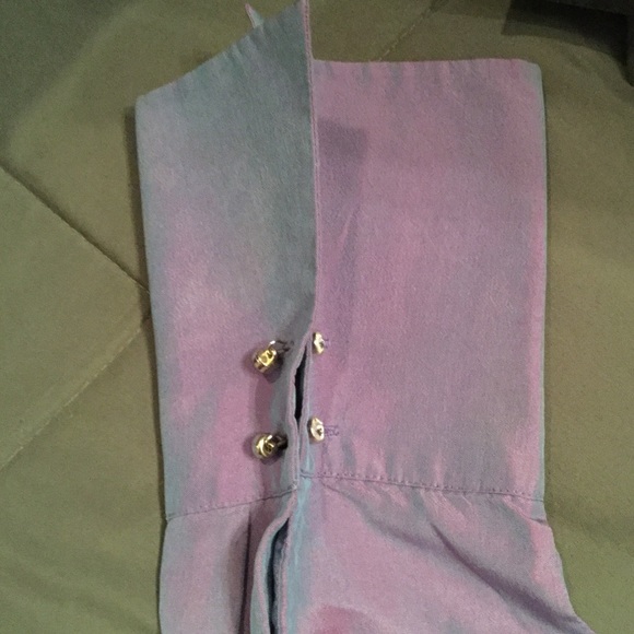 STUNNING IRIDESCENT EXPRESS FITTED SHIRT NWOT - Picture 7 of 8